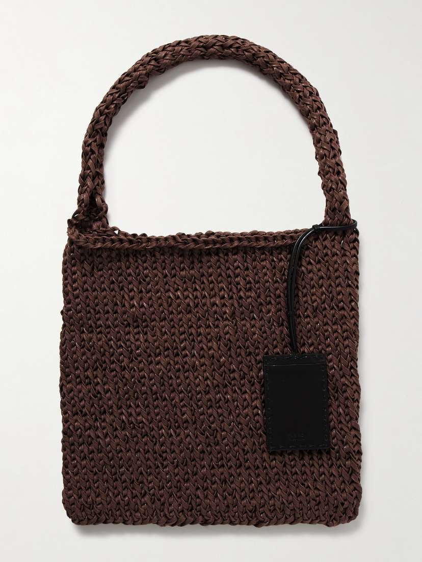 The Row Didion Large Woven Waxed-cotton Shoulder Bag