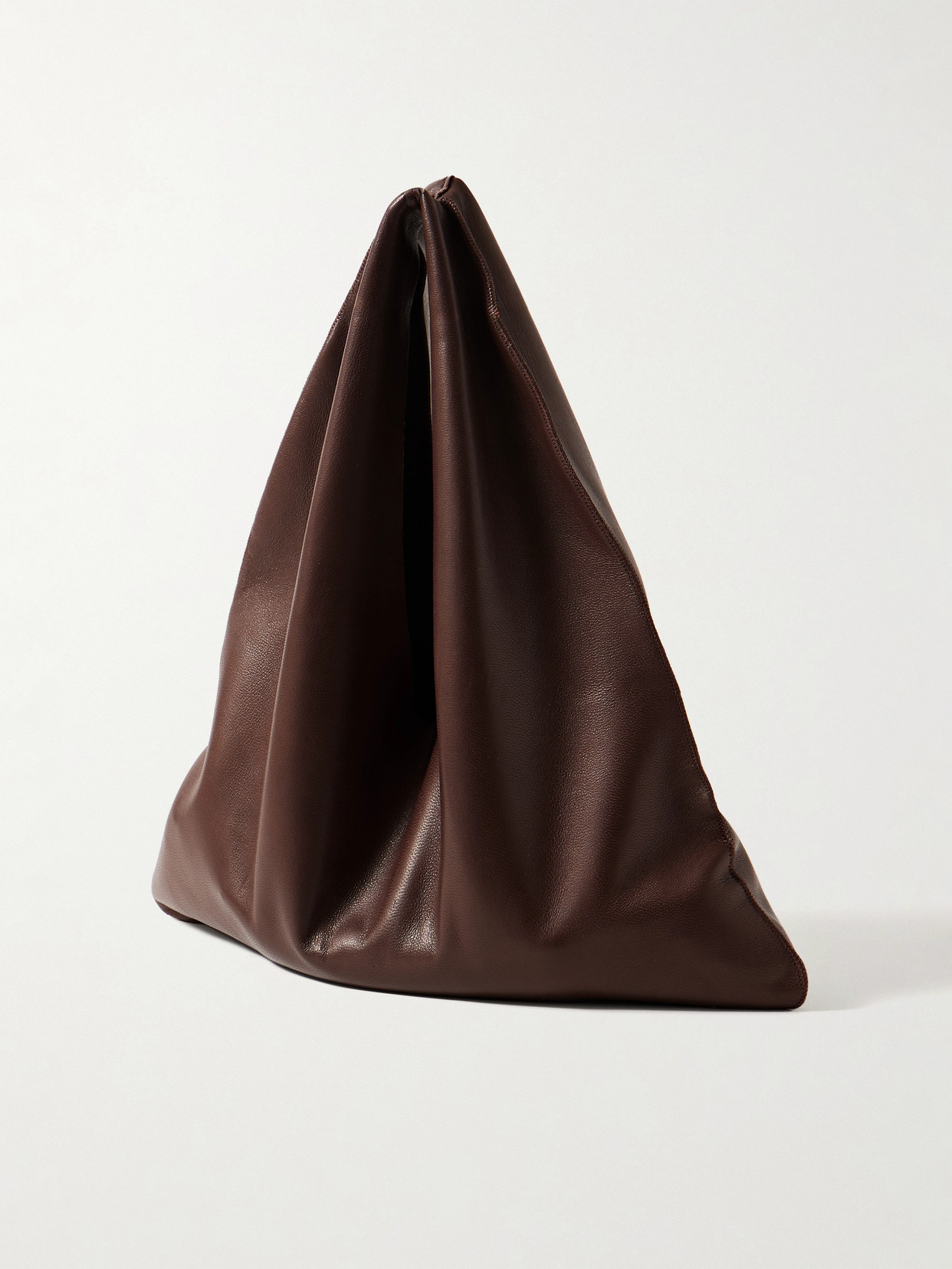 The Row Bindle Small Leather Shoulder Bag In Brown