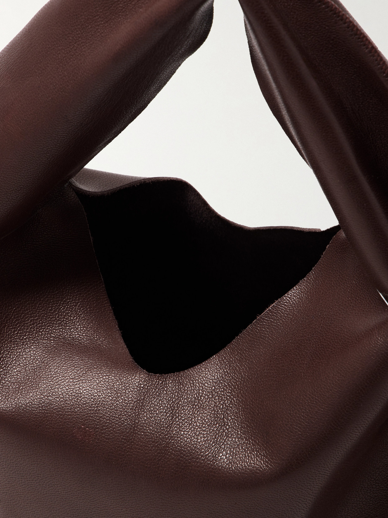 The Row Bindle Small Leather Shoulder Bag In Brown