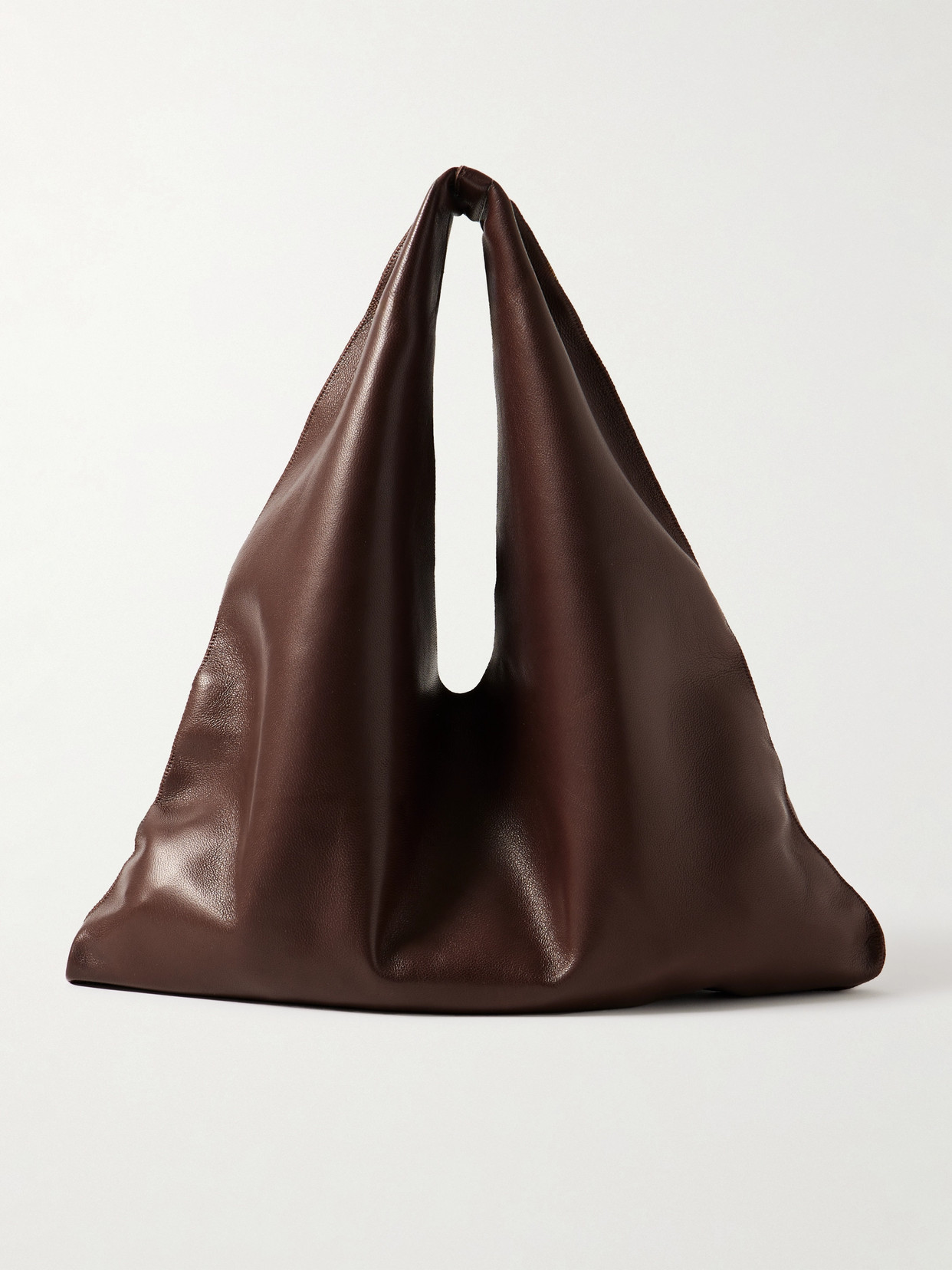 The Row Bindle Small Leather Shoulder Bag In Brown