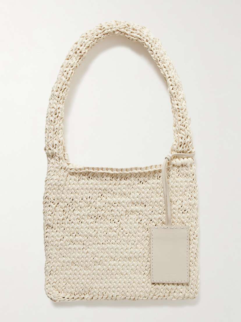 Didion Woven Waxed-cotton Shoulder Bag