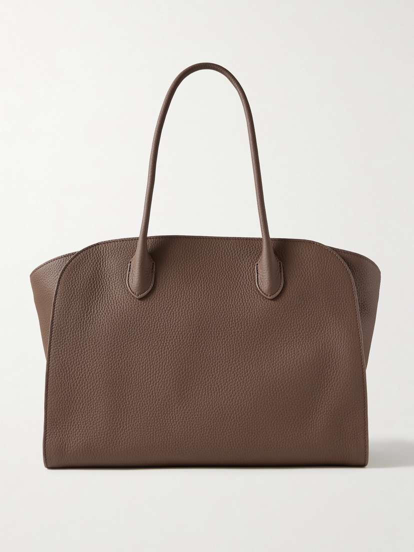The Row Marlo 14 Textured-leather Tote