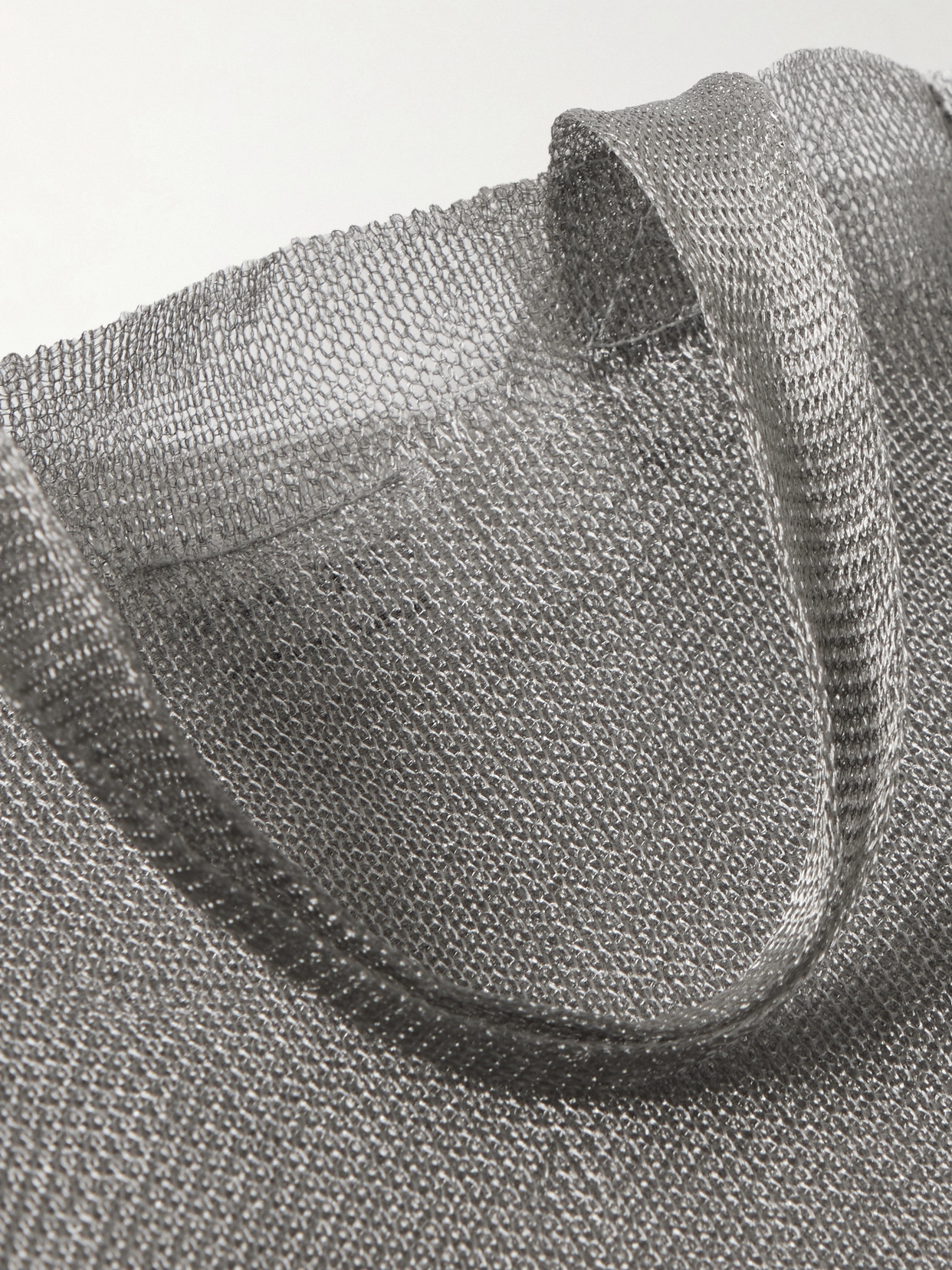 The Row Imogen Mini Metallic Mesh Tote