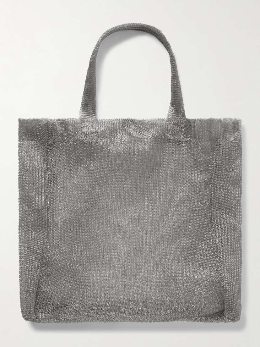 The Row Imogen Mini Metallic Mesh Tote