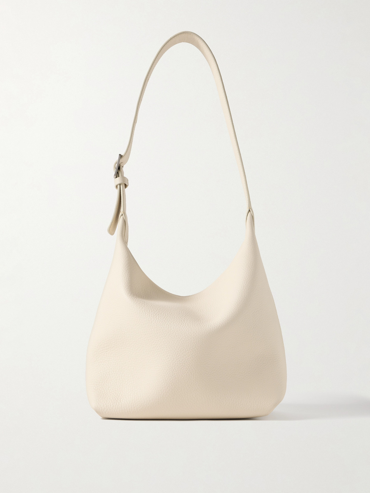 The Row Isa Textured-leather Shoulder Bag In White