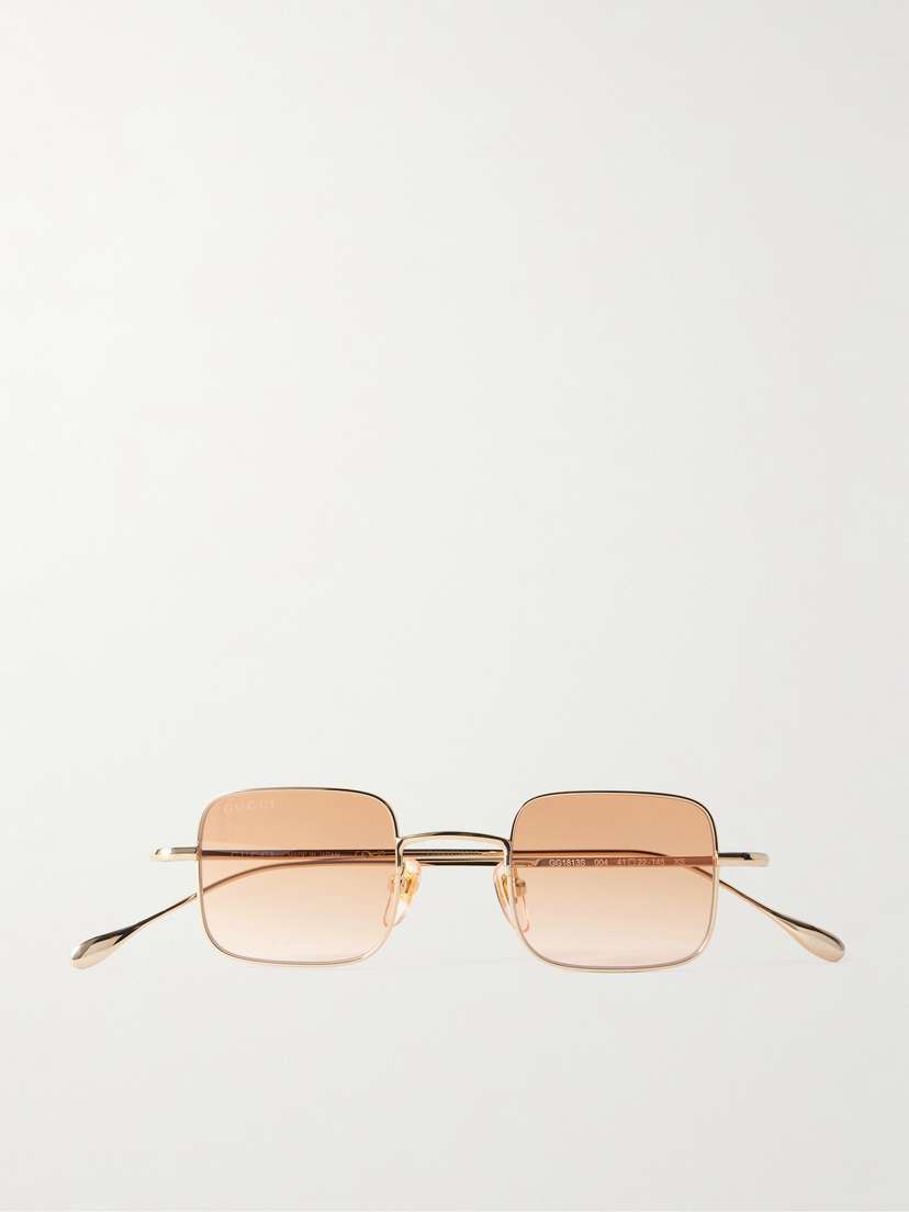 Gucci Eyewear Square-frame Gold-tone Sunglasses