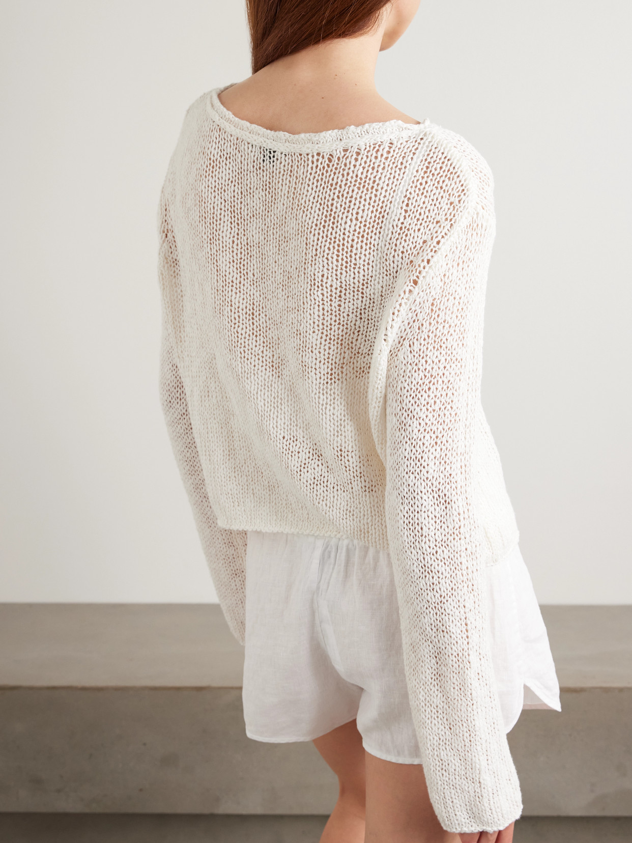 James Perse Cotton And Linen-blend Sweater