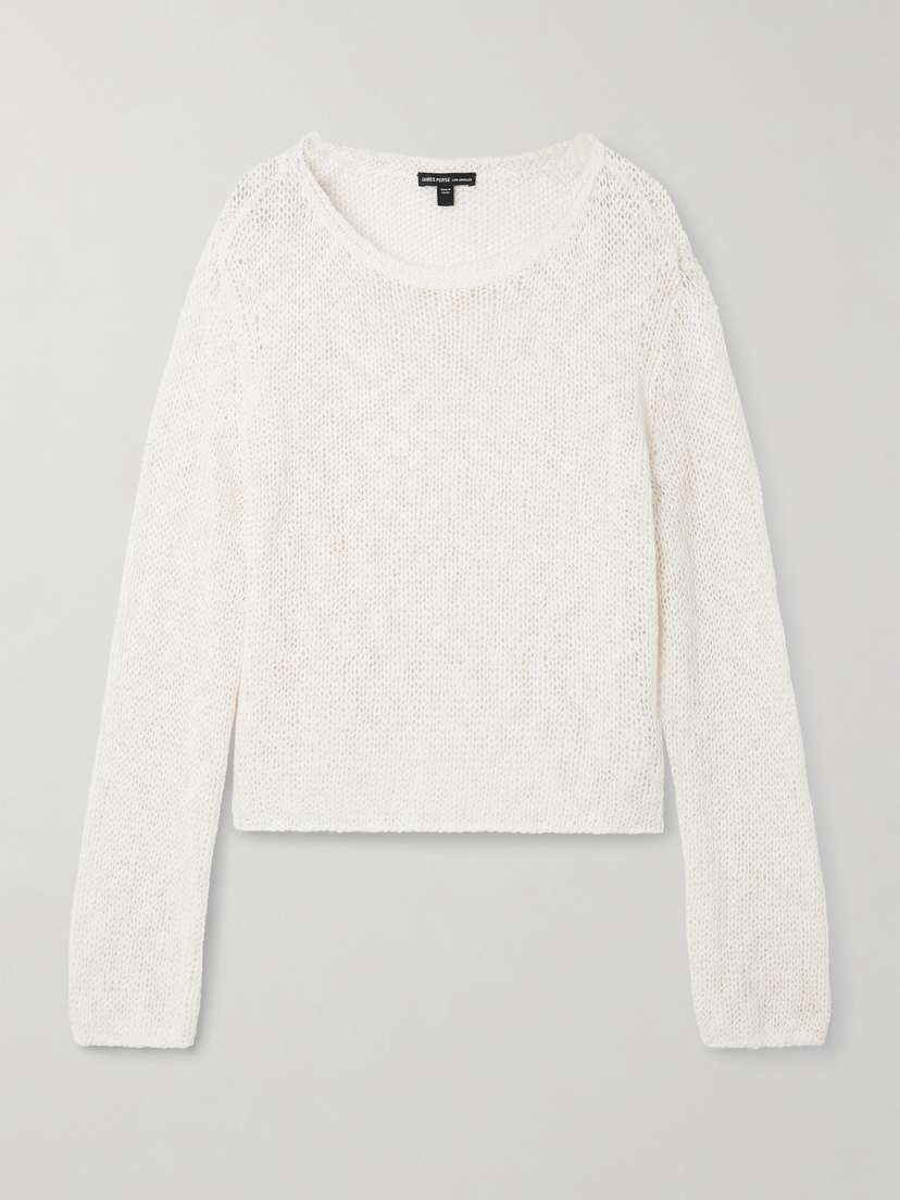 James Perse Cotton And Linen-blend Sweater
