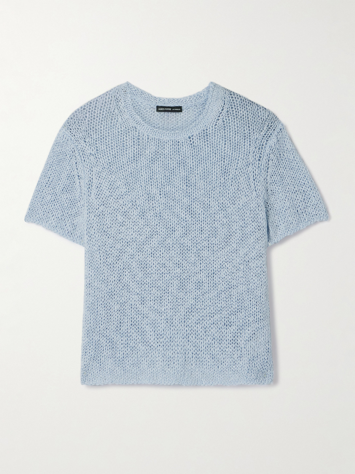 James Perse Open-knit Cotton And Linen-blend T-shirt