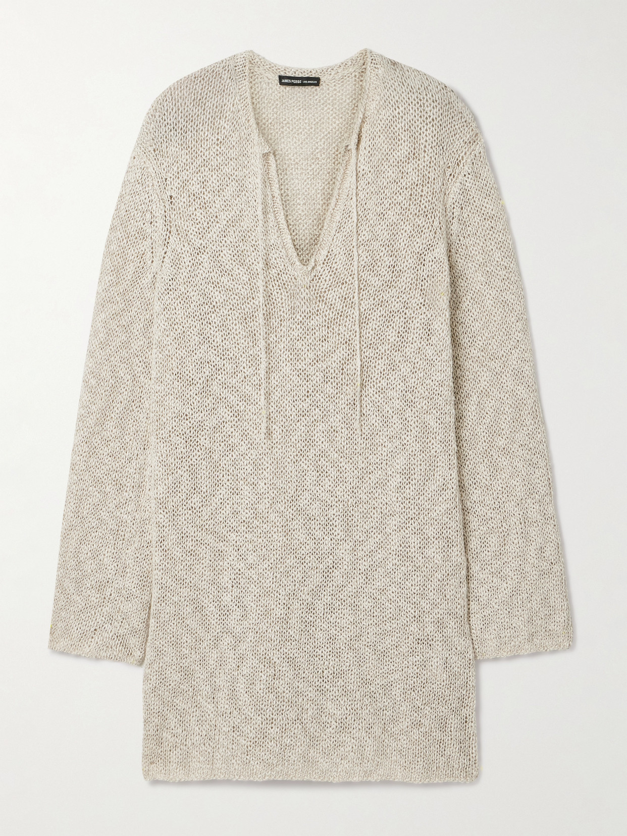 James Perse Open-knit Cotton And Linen-blend Tunic