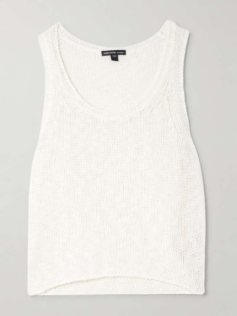 James Perse Cotton And Linen-blend Tank
