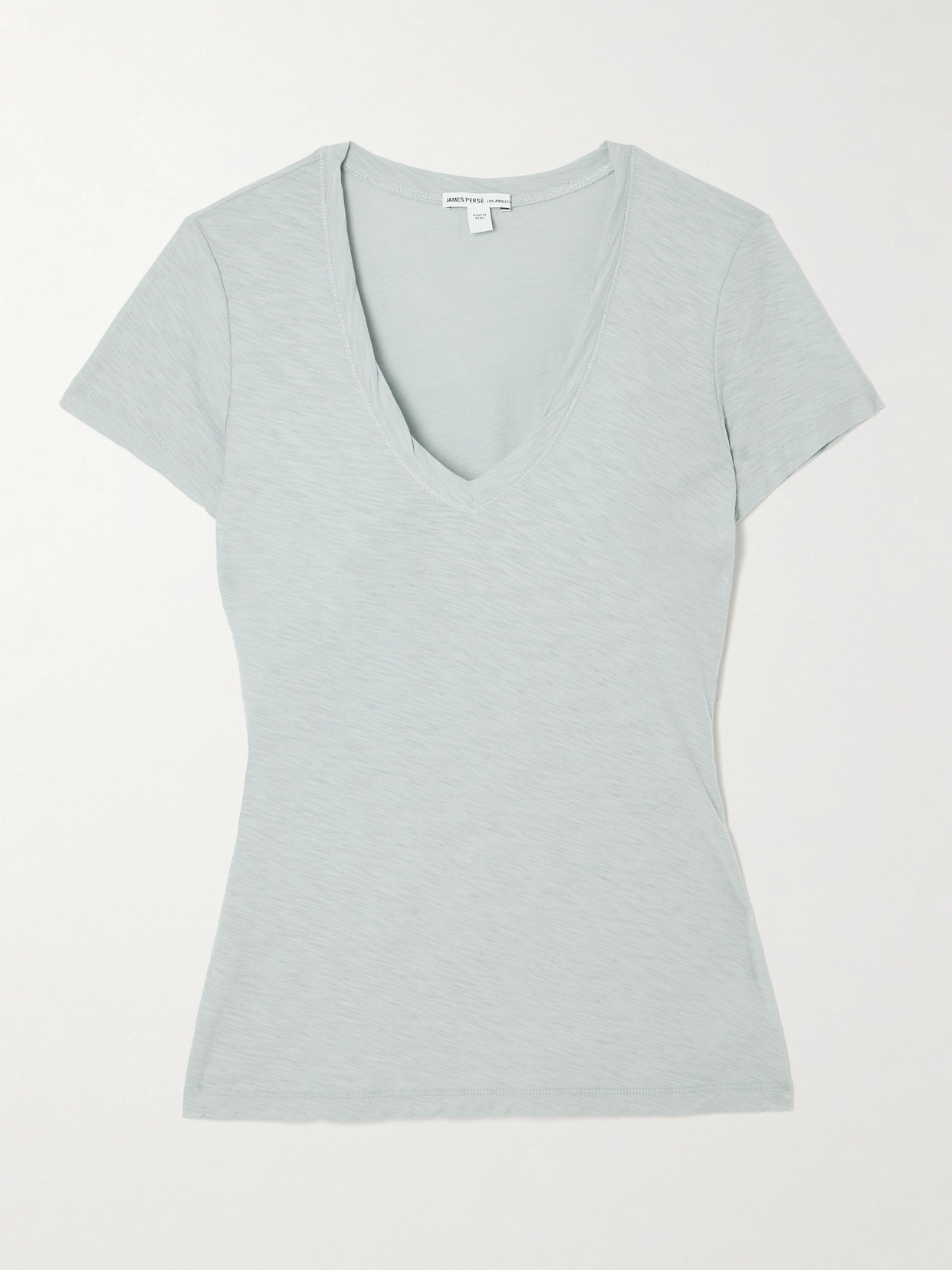 James Perse Casual Slub Cotton-jersey T-shirt In Gray