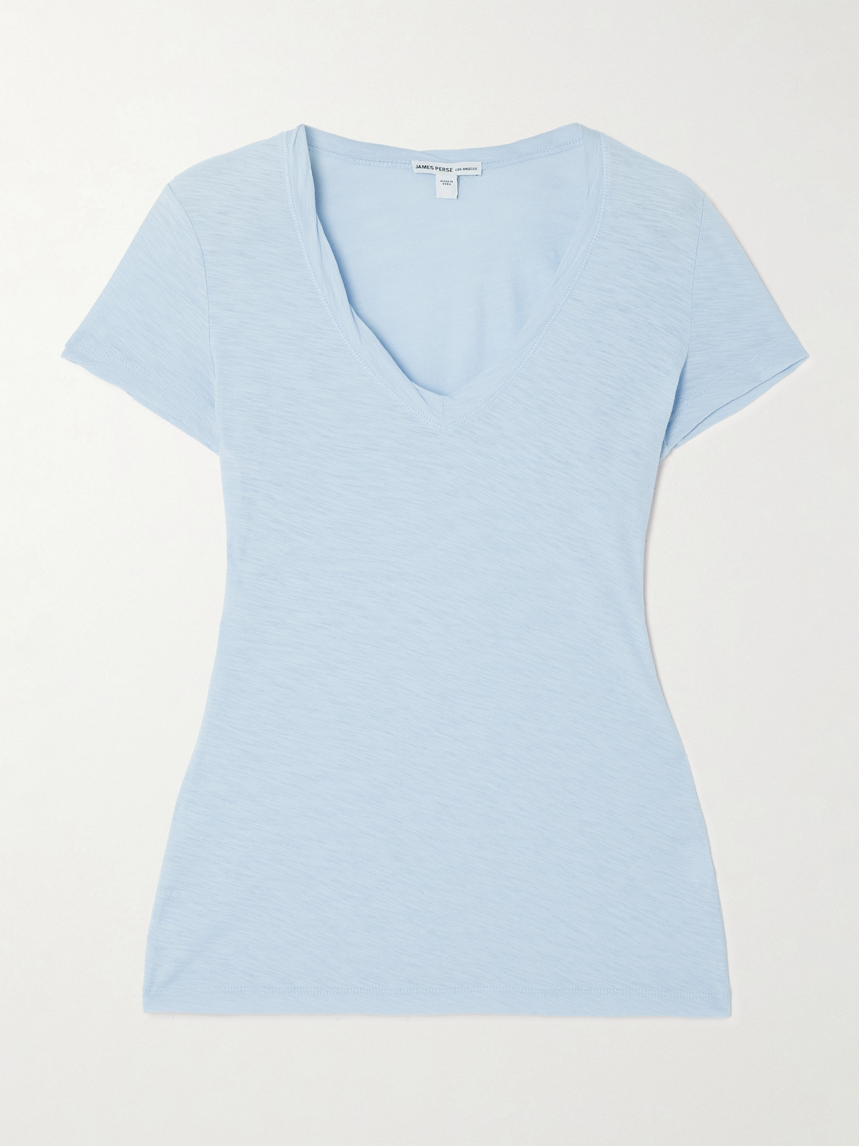 James Perse Casual Slub Cotton-jersey T-shirt In Blue