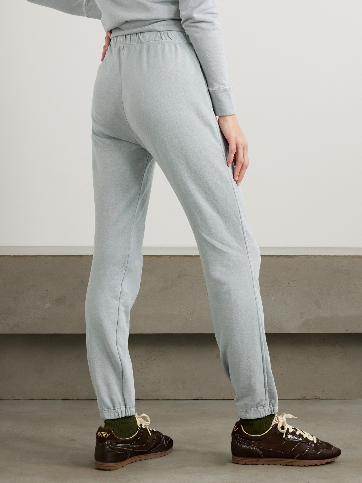 James Perse Vintage French Cotton-terry Track Pants In Gray