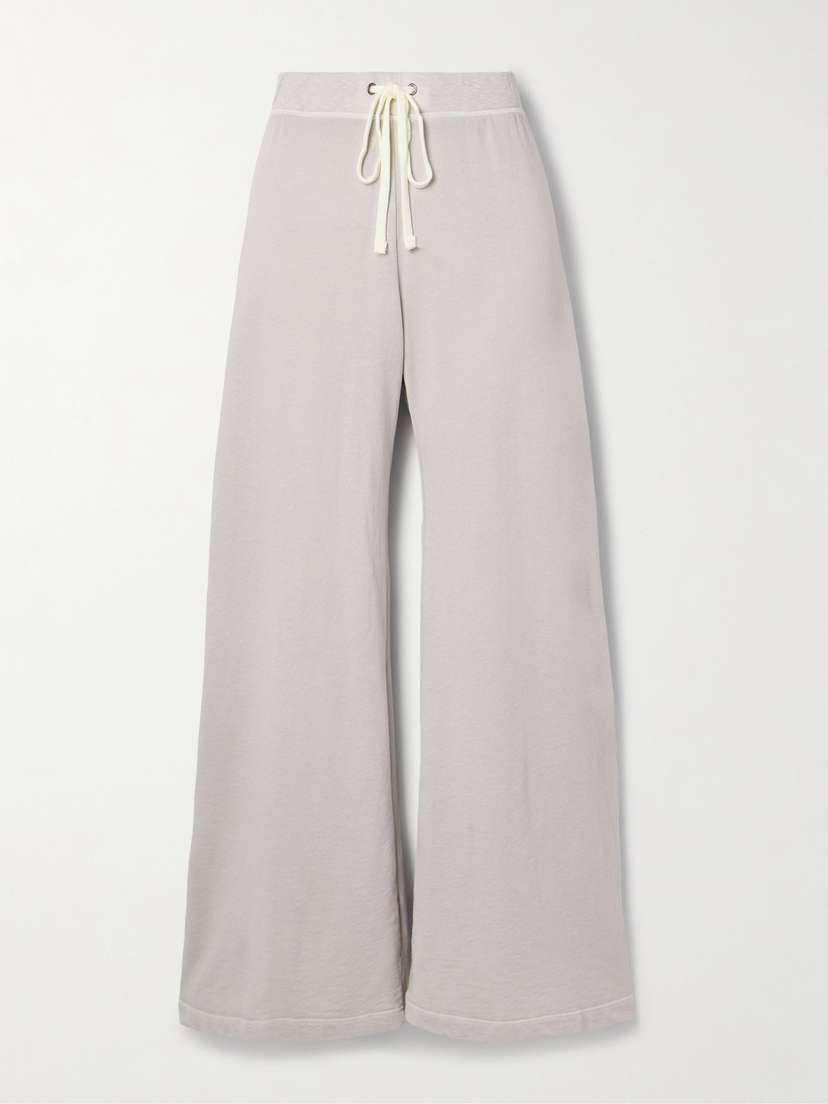James Perse Cotton-terry Wide-leg Track Pants