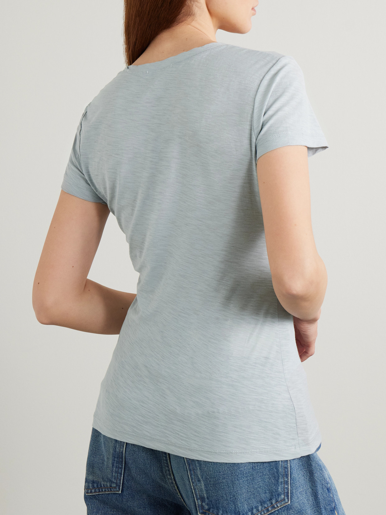 James Perse Slub Cotton-jersey T-shirt In Gray