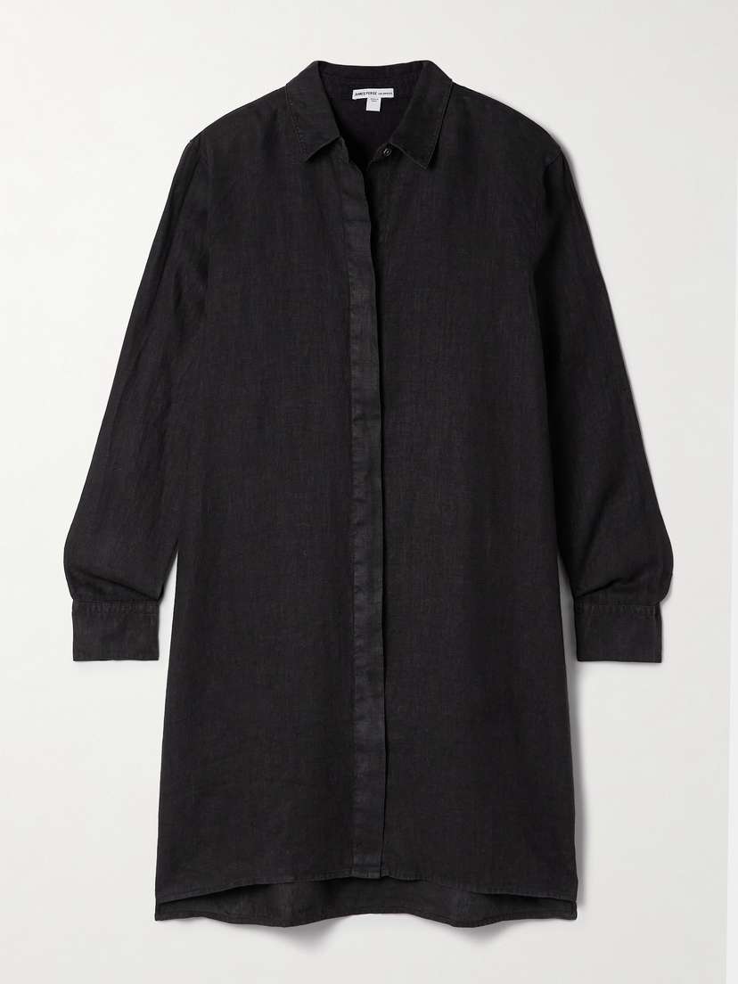 James Perse Linen Midi Shirt Dress