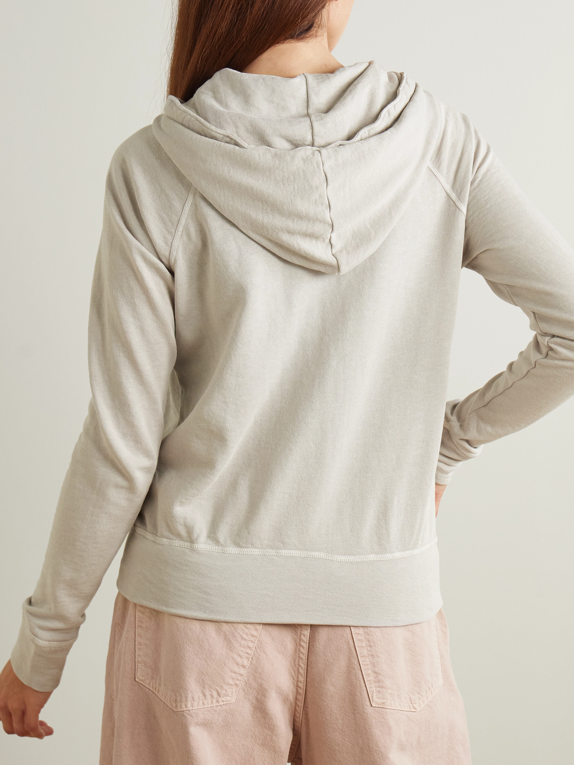 James Perse Vintage French cotton-terry hoodie