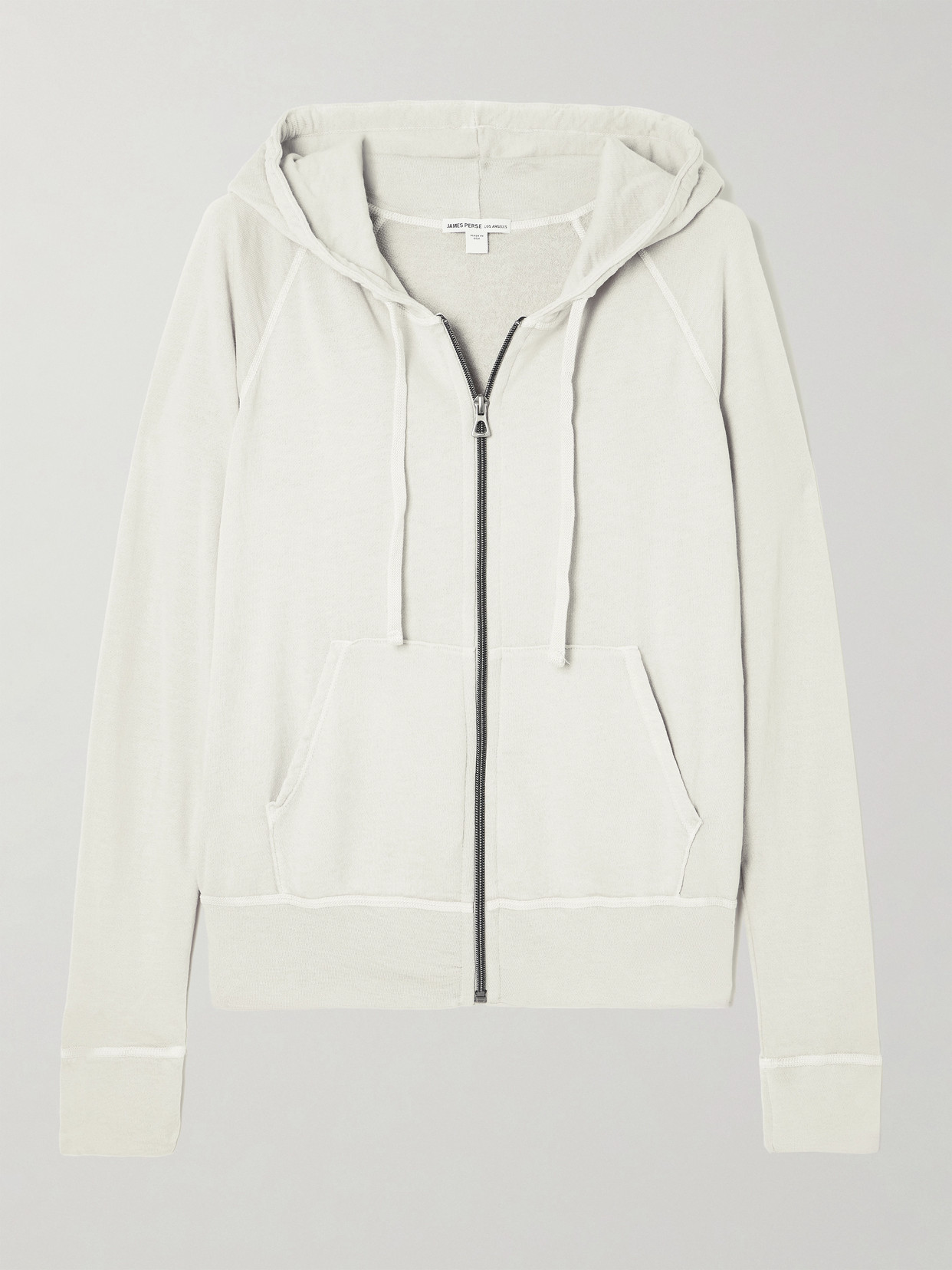 James Perse Vintage French Cotton-terry Hoodie In Neutrals