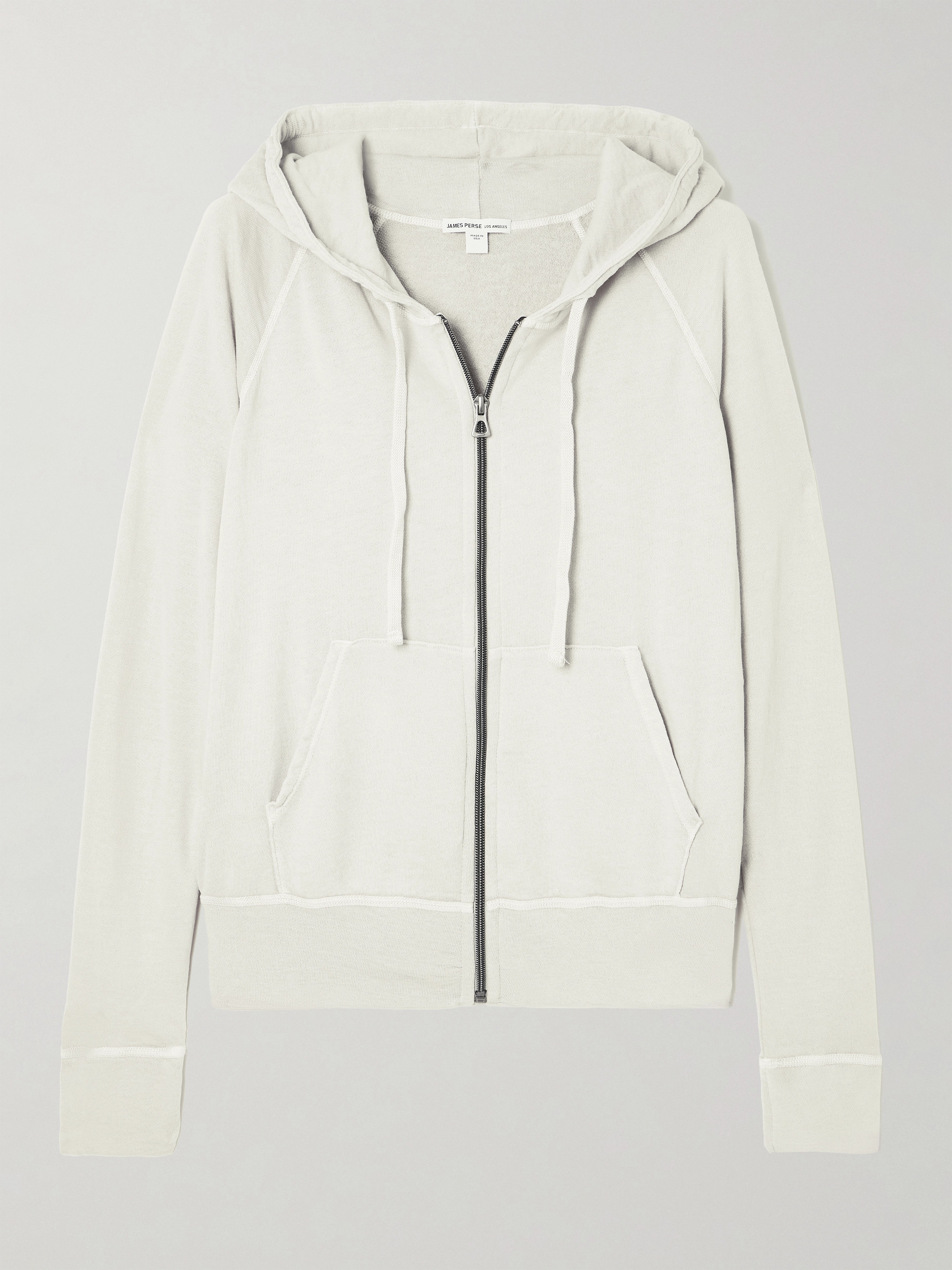 James Perse Vintage French cotton-terry hoodie