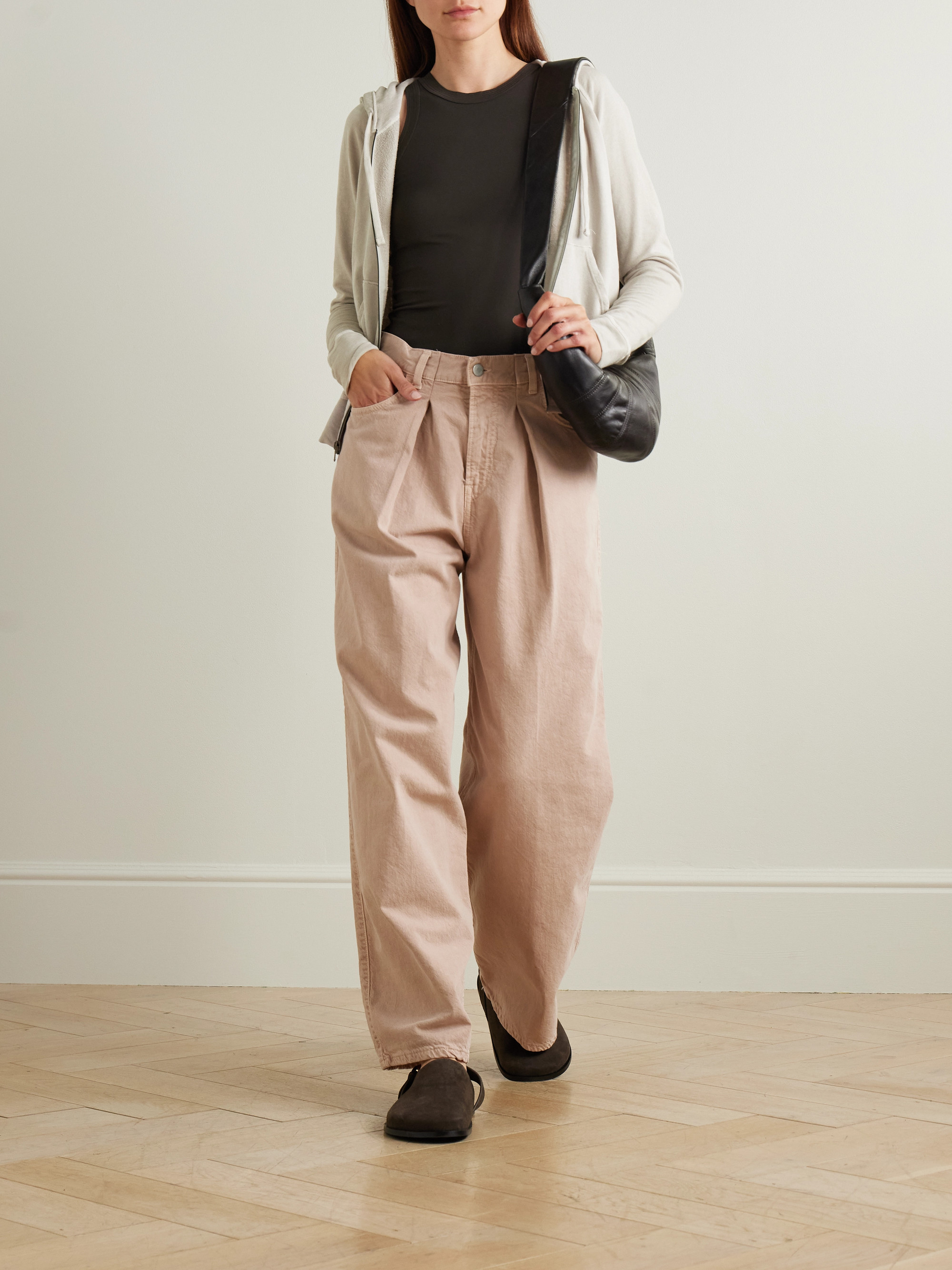 James Perse Vintage French cotton-terry hoodie