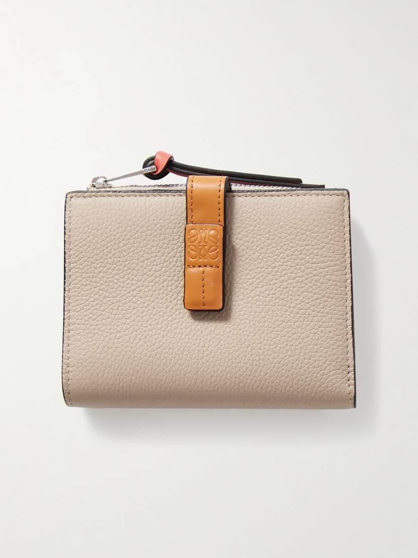 Loewe Two-tone Textured-leather Wallet