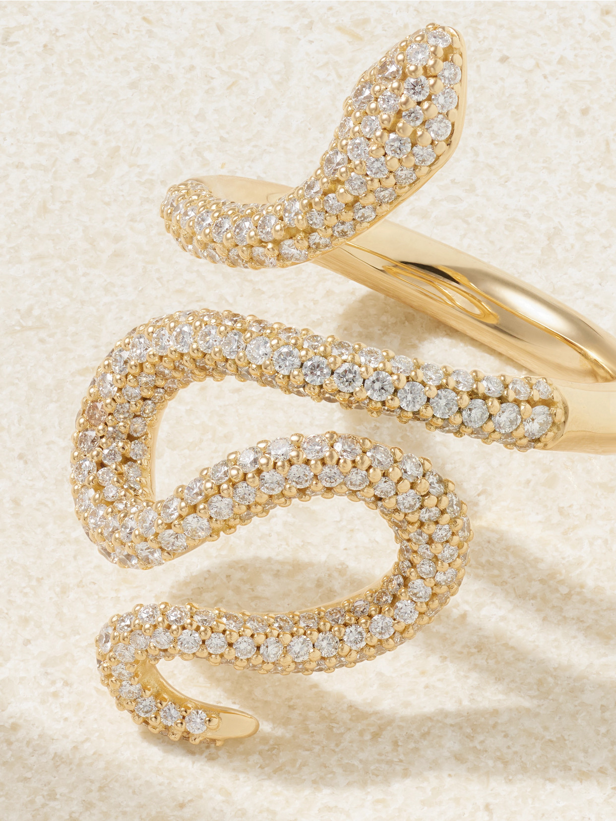 Ole Lynggaard Copenhagen Snake Medium 18-karat Gold Diamond Ring In Gold