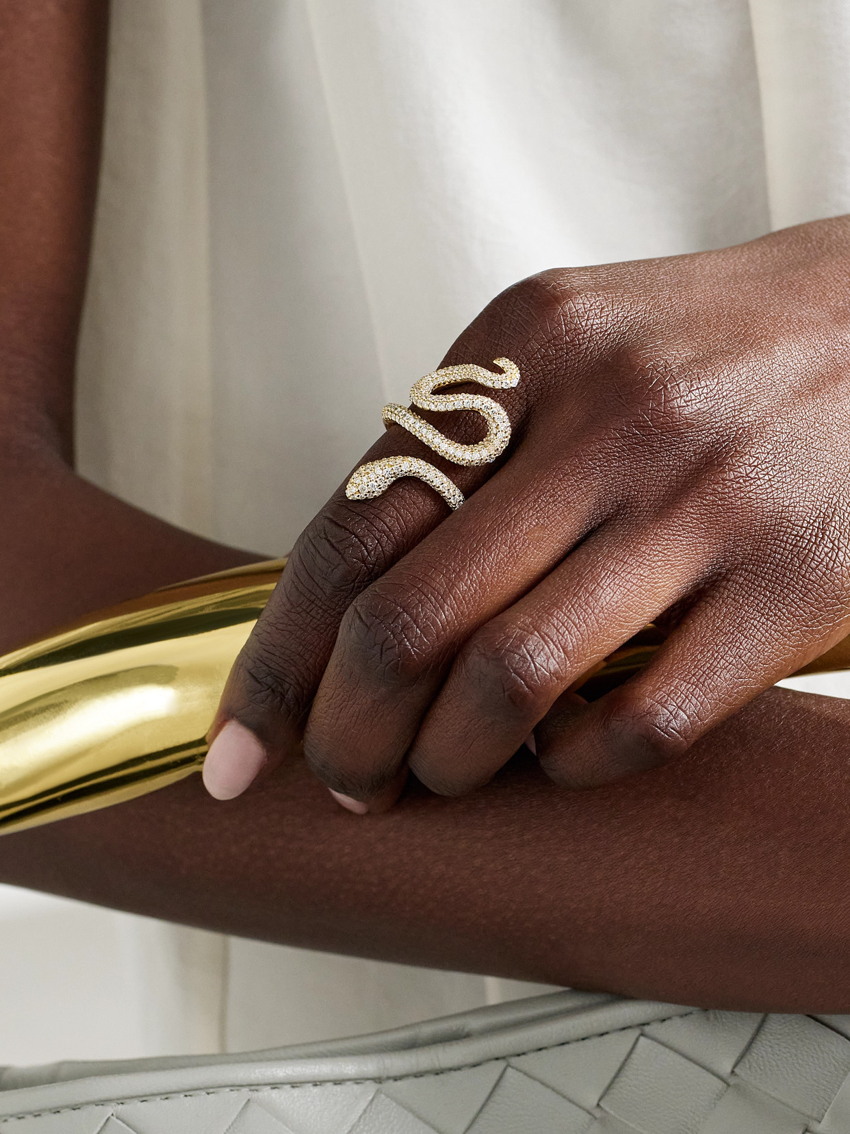 Ole Lynggaard Copenhagen Snake Medium 18-karat Gold Diamond Ring In Gold