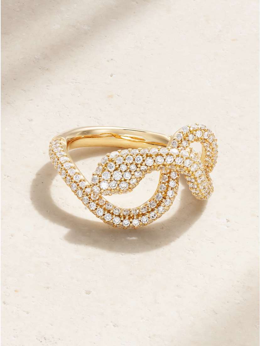 OLE LYNGGAARD COPENHAGEN Snakes Small 18-karat Gold Diamond Ring