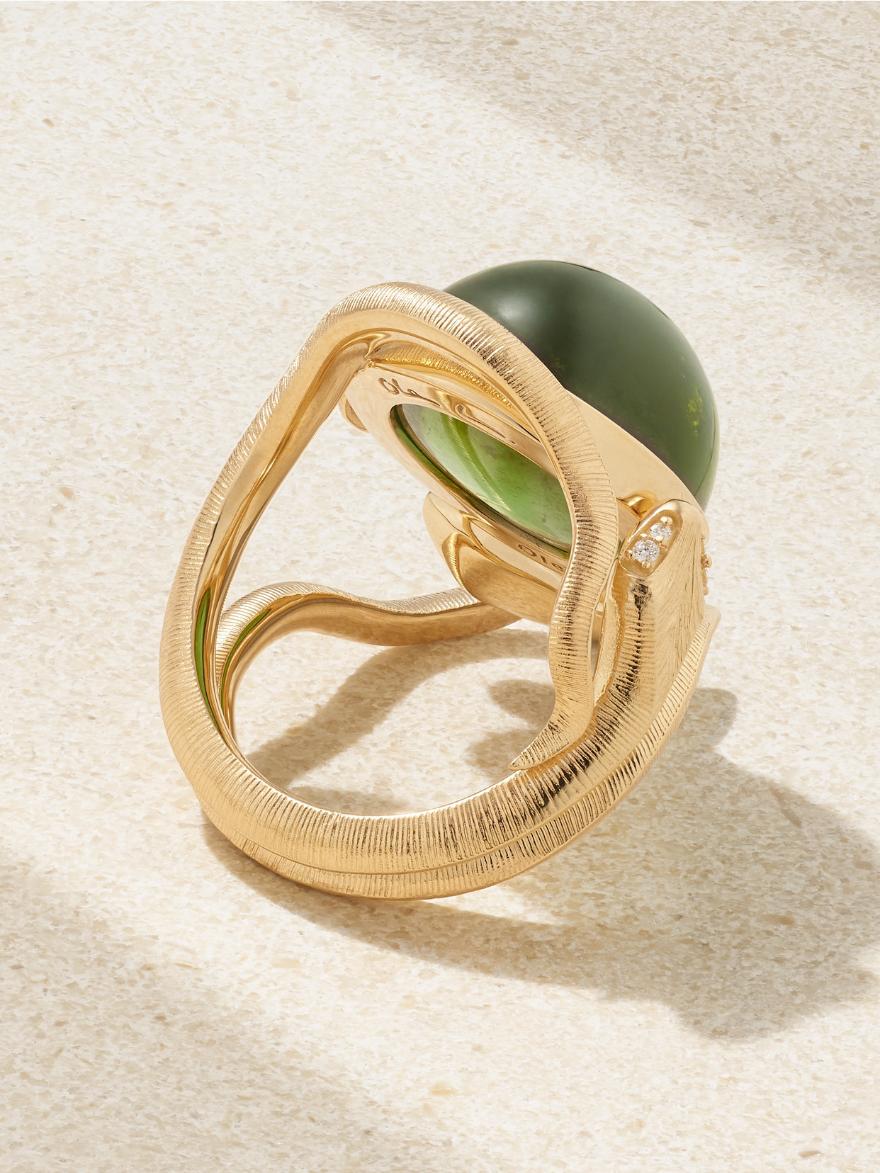 Ole Lynggaard Copenhagen Snakes 18-karat Gold, Tourmaline And Diamond Ring In Gold