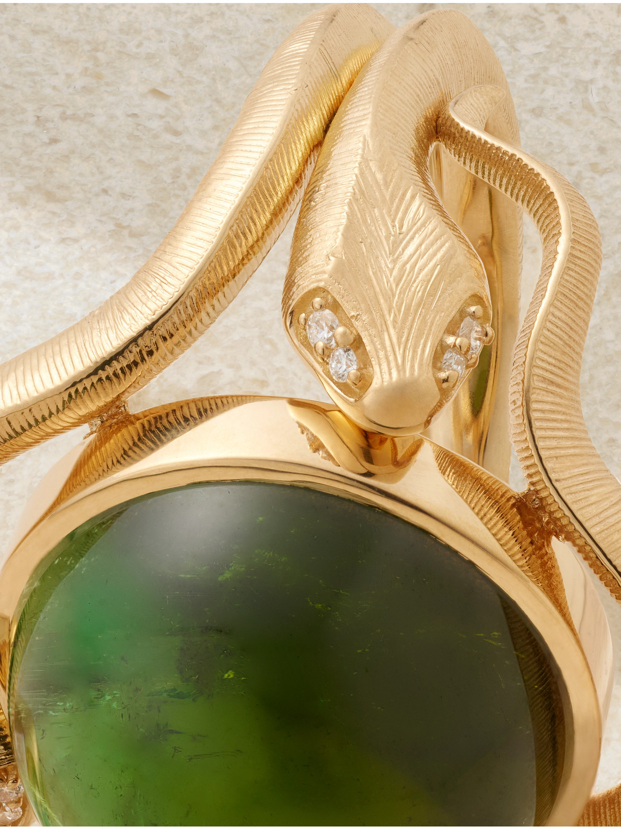 Ole Lynggaard Copenhagen Snakes 18-karat Gold, Tourmaline And Diamond Ring In Gold