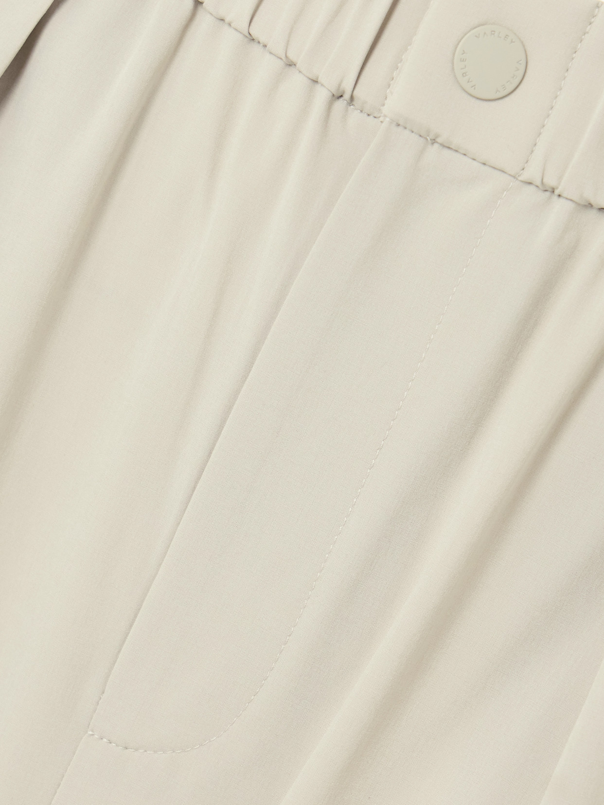 Varley Kayson Pleated Stretch Recycled Wide-leg Pants In White