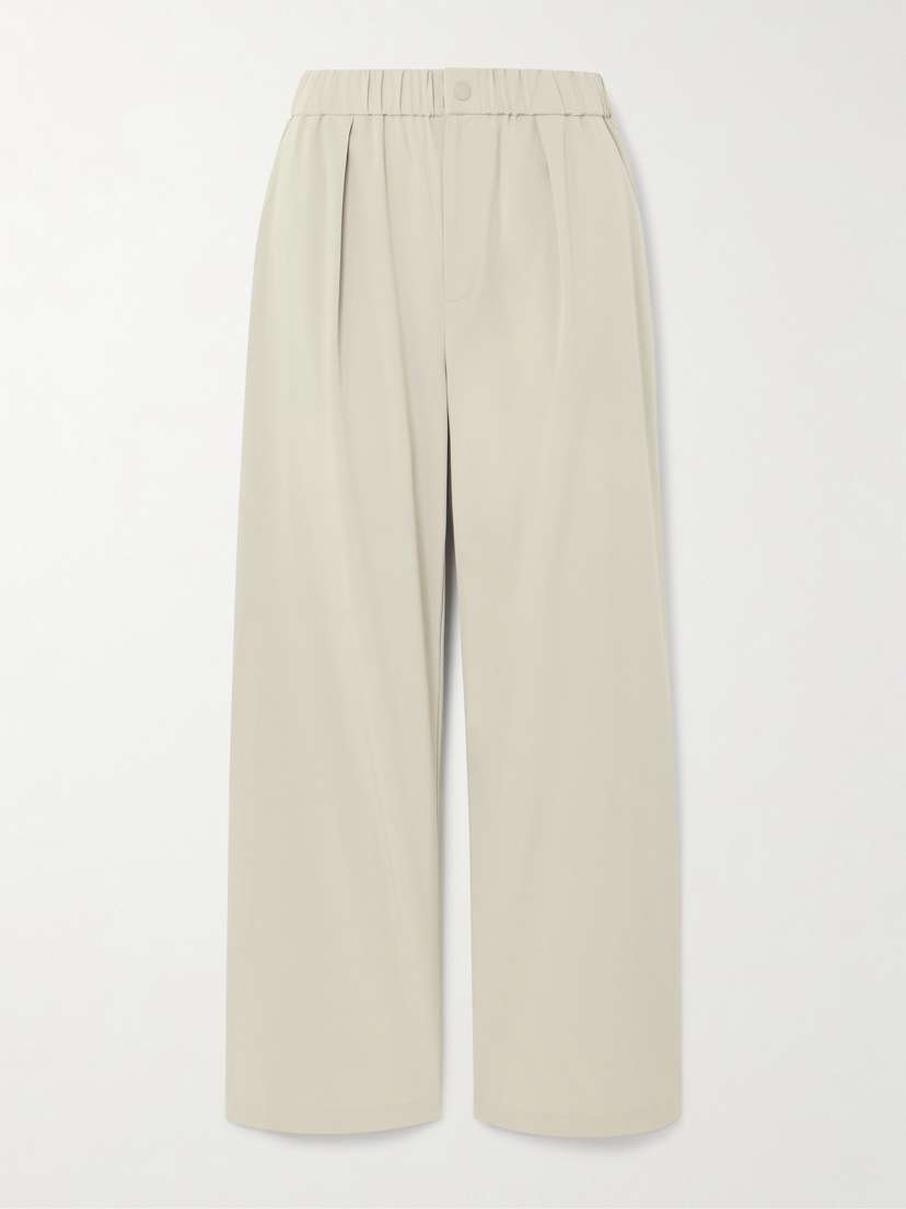 Varley Kayson Pleated Stretch Recycled Wide-leg Pants