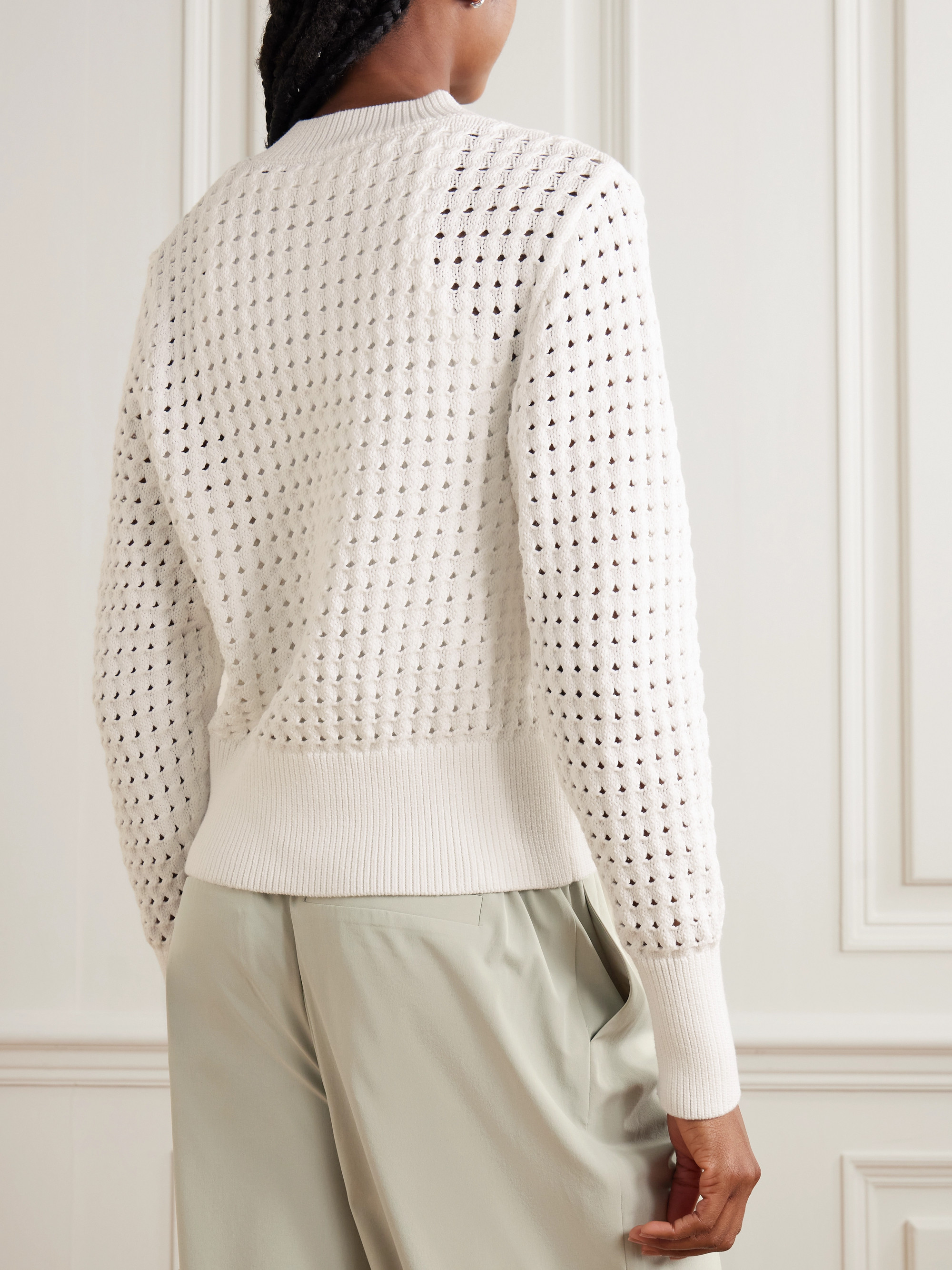 Varley Bettina open-knit cotton-blend cardigan thumbnail