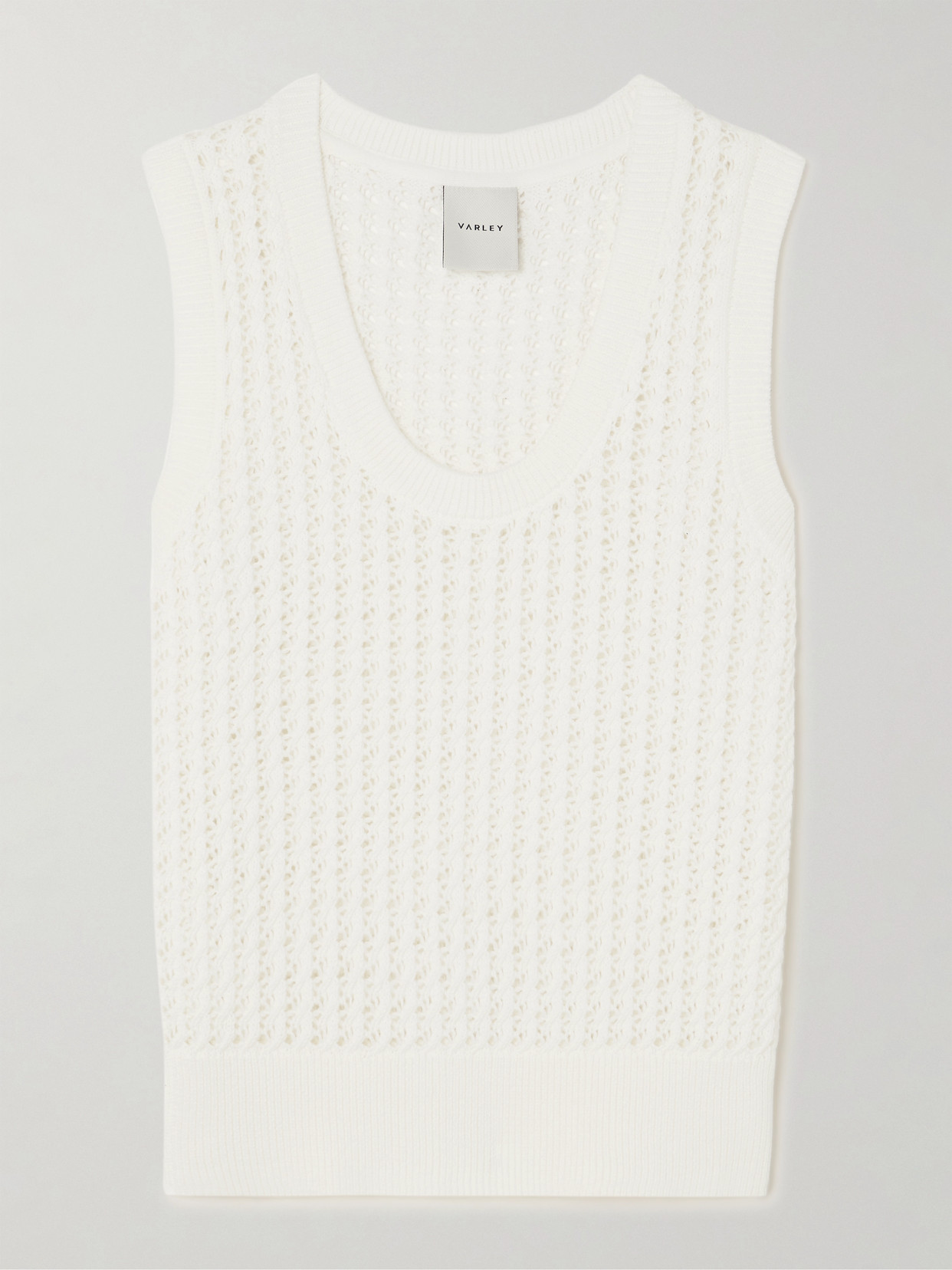 Varley Ferns Open-knit Cotton Tank