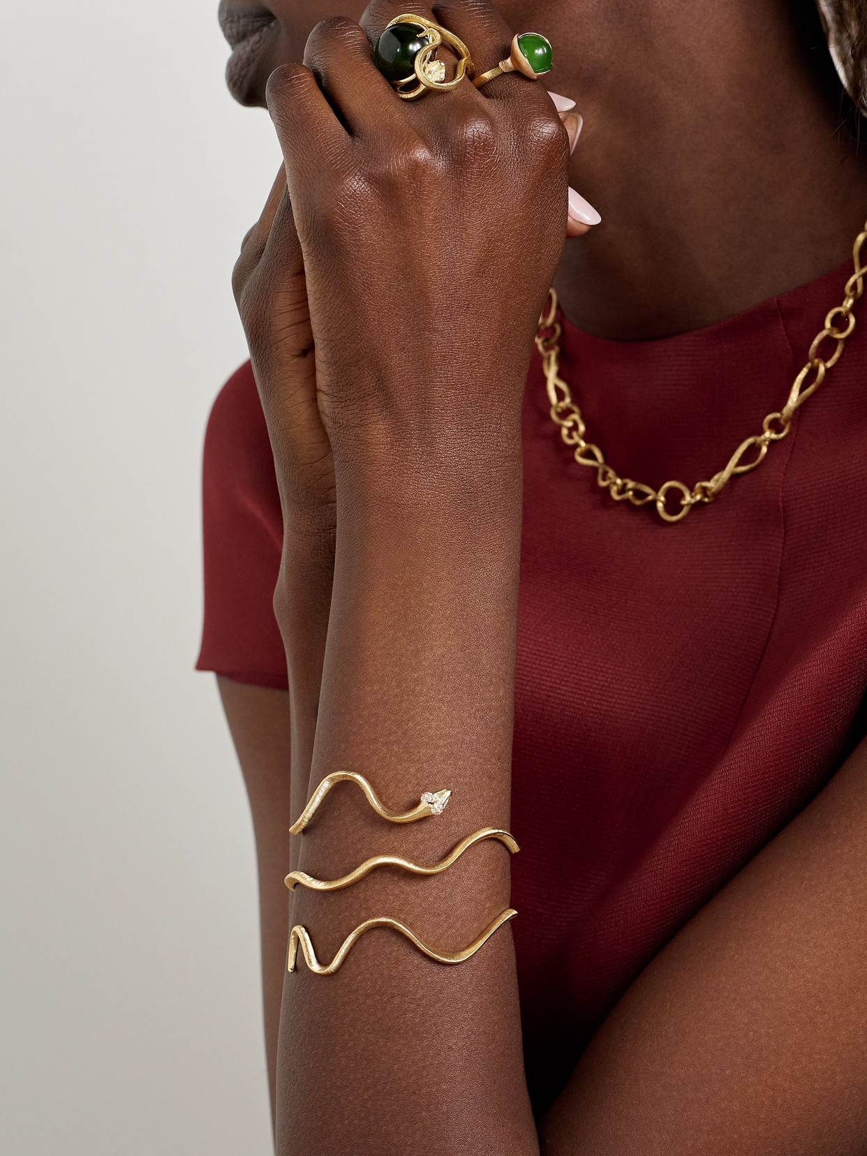 Ole Lynggaard Copenhagen Snakes 18-karat Gold Diamond Bracelet In Gold