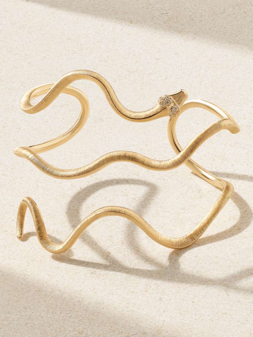 OLE LYNGGAARD COPENHAGEN Snakes 18-karat Gold Diamond Bracelet