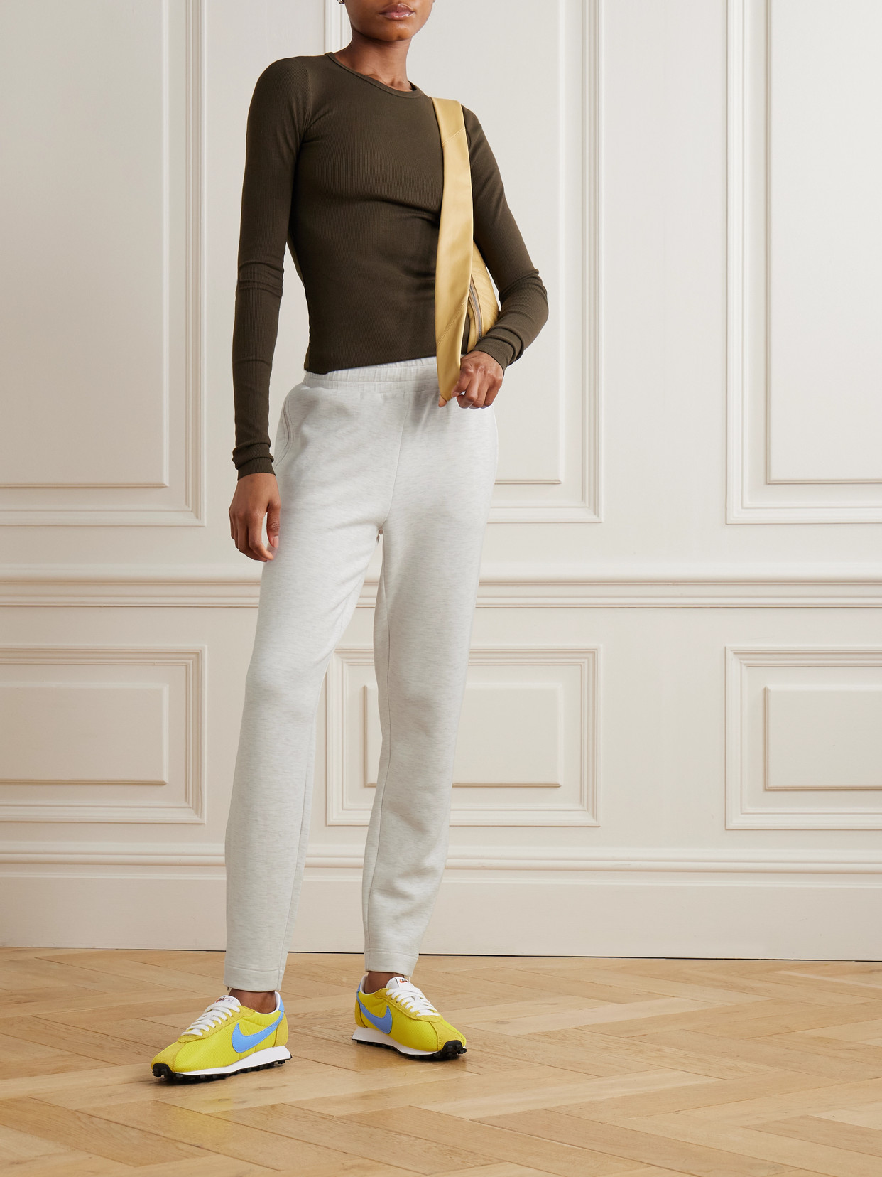 Varley The Slim Zip Hem Doublesoft® Track Pants In Gray