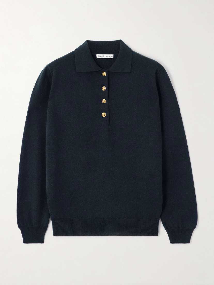 Blazé Milano Highland Wool And Cashmere-blend Polo Sweater