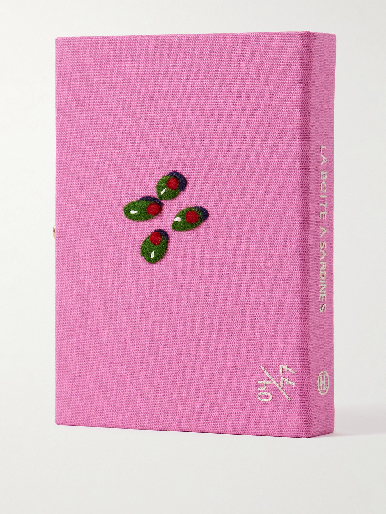 Olympia Le-tan Sardines Embroidered Appliquéd Canvas Clutch