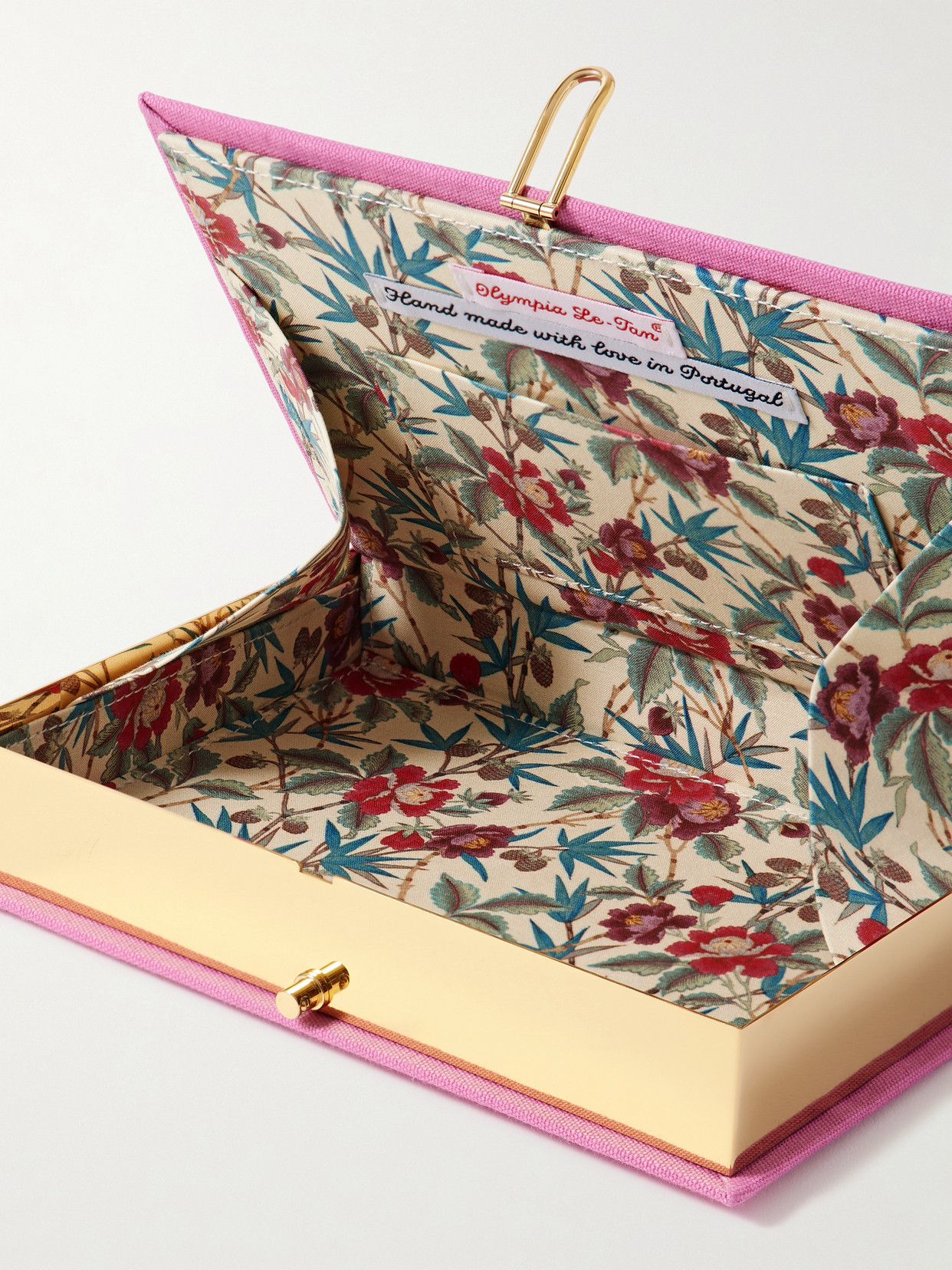 Olympia Le-tan Sardines Embroidered Appliquéd Canvas Clutch