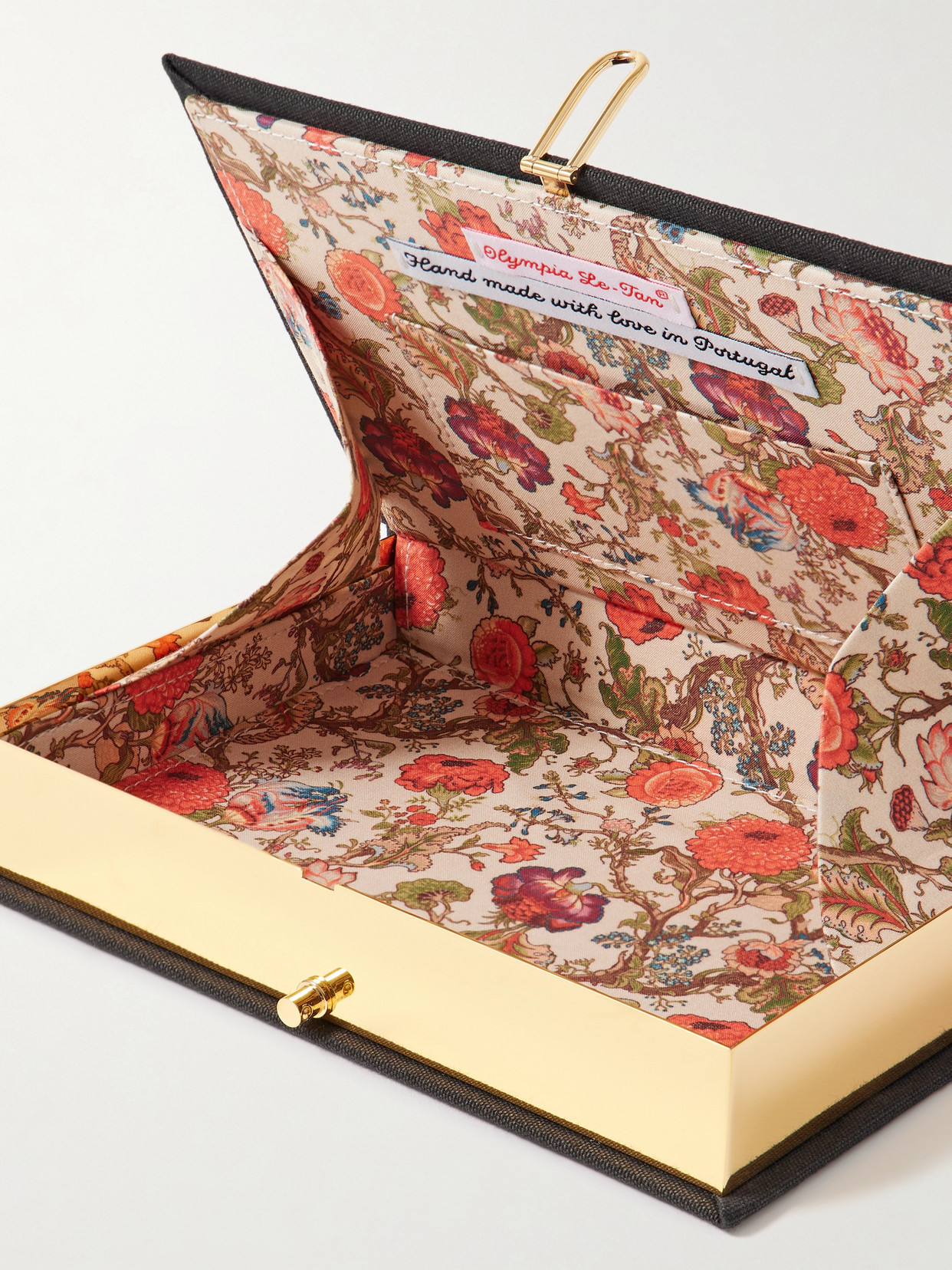 Olympia Le-tan Seahorse Embroidered Appliquéd Canvas Clutch