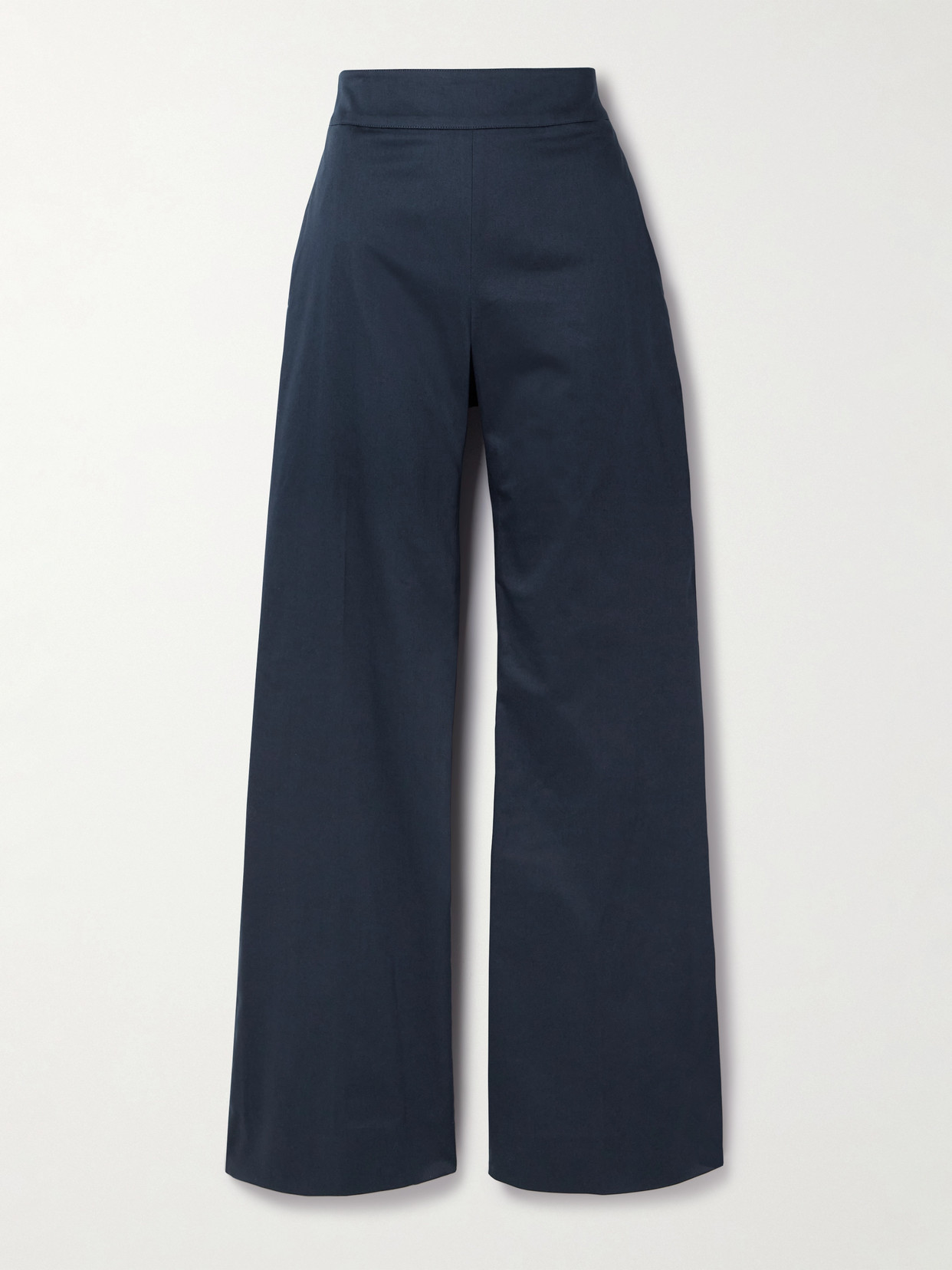 Carolina Herrera Cotton-blend Sateen Wide-leg Pants