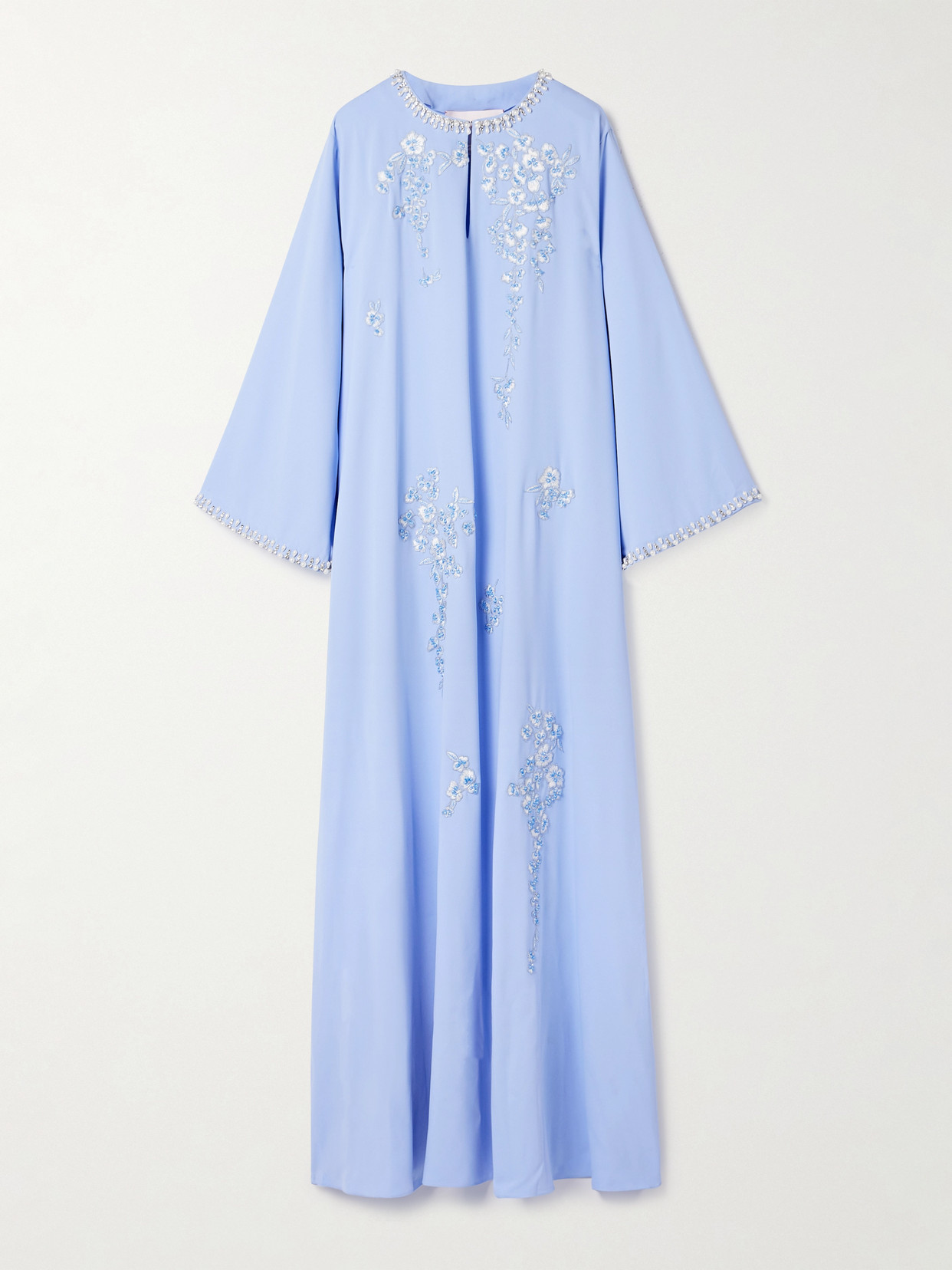 Carolina Herrera Embellished Embroidered Crepe Gown