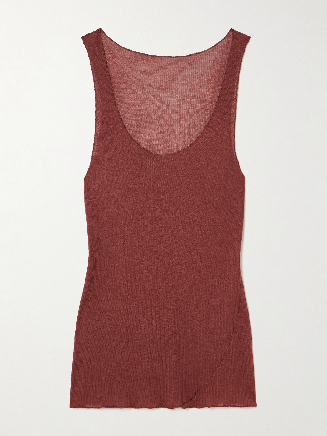 Deiji Studios - Ribbed-knit Tank - Crimson