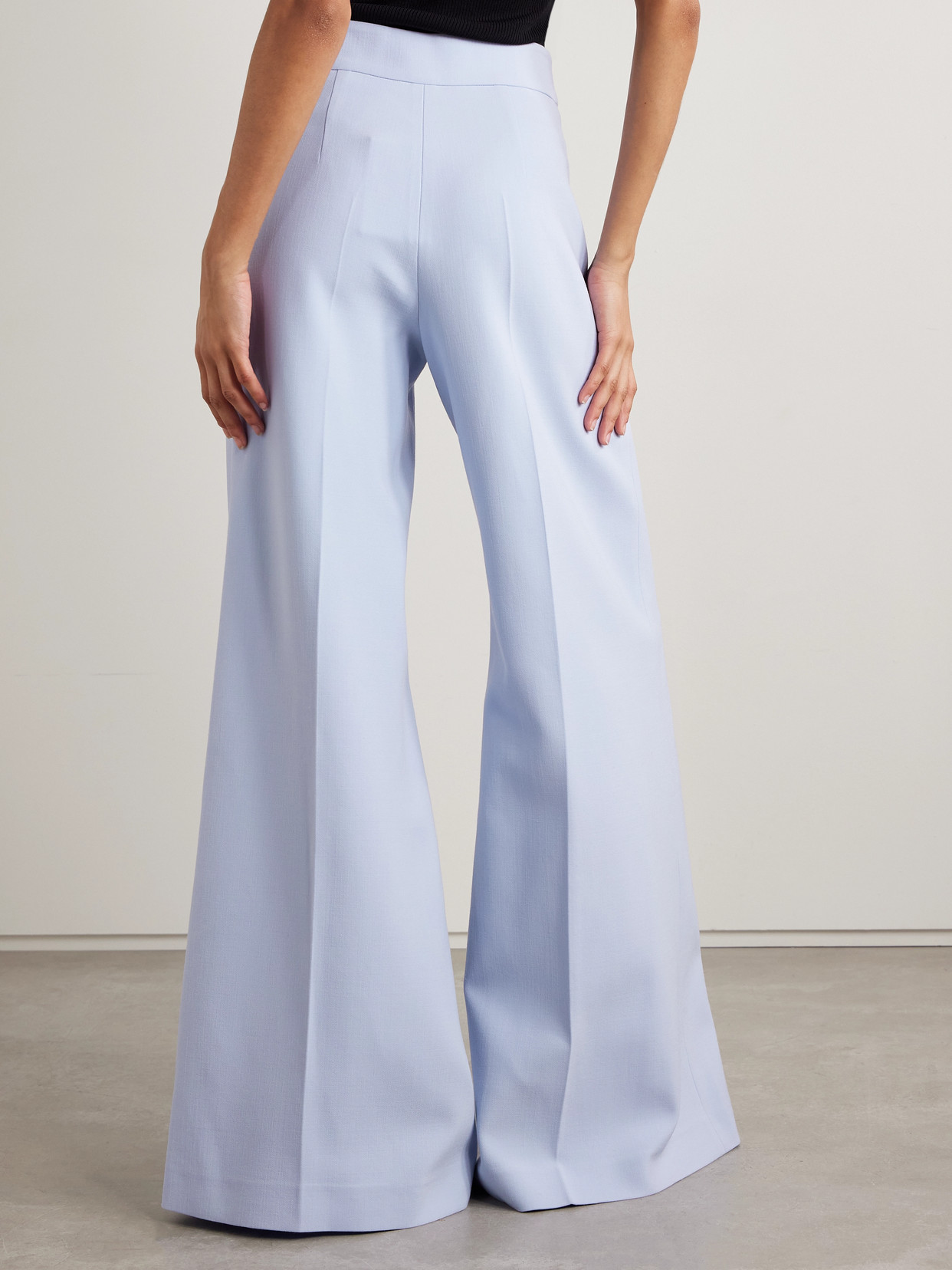 Carolina Herrera Wool-blend Crepe Wide-leg Pants