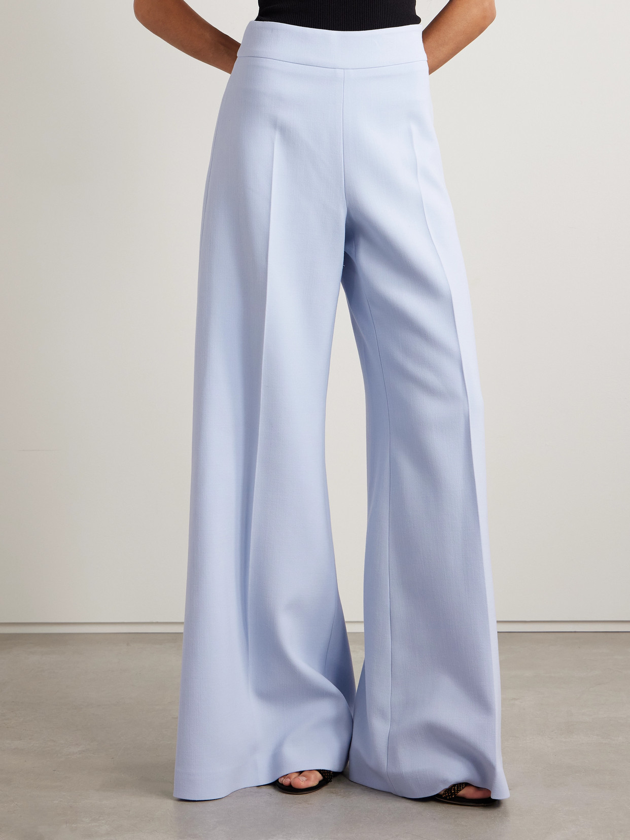 Carolina Herrera Wool-blend Crepe Wide-leg Pants
