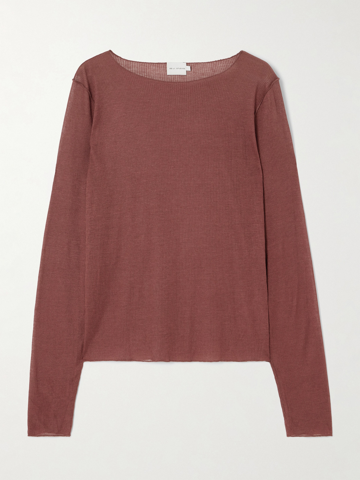 Deiji Studios - Ribbed Ecovero™-blend Top - Crimson