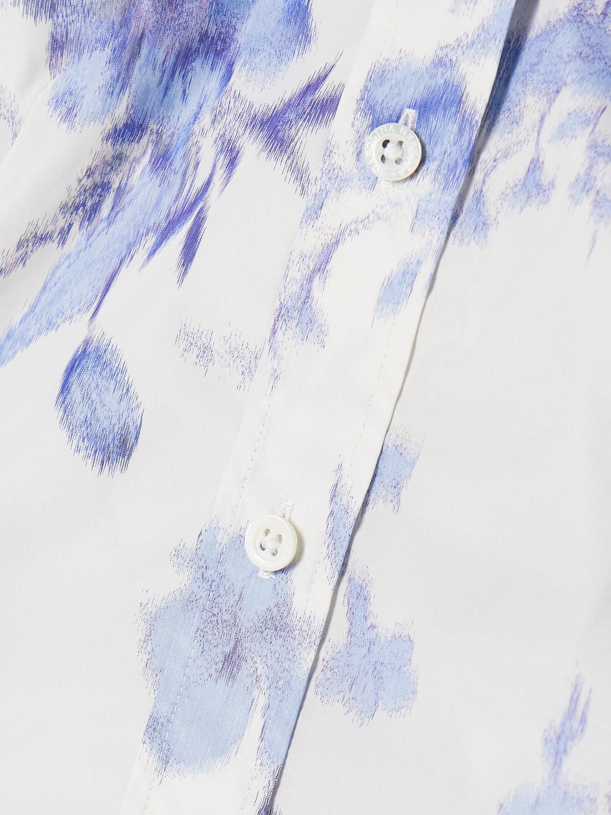 Carolina Herrera Icon Floral-print Taffeta Shirt In Blue