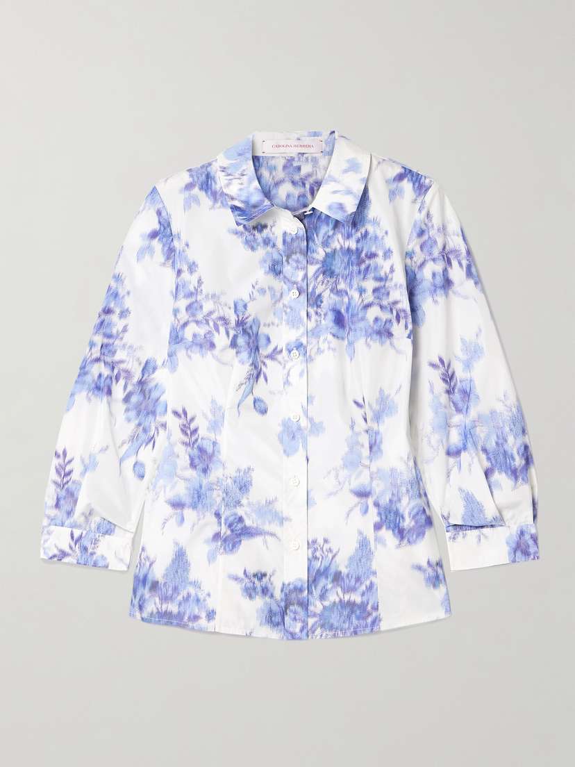 Carolina Herrera Icon Floral-print Taffeta Shirt